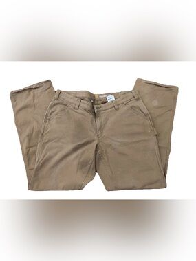 Carhartt Women's Pants 16 Tall 102080 Rugged Flex Loose Fit Canvas Work Khaki